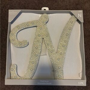 Ashland Pearl Embellished Letter N Wall Decor